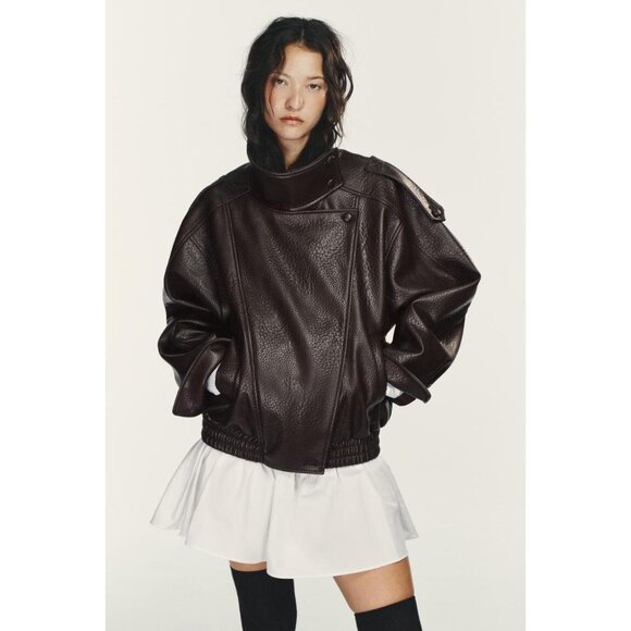 Zara Jackets & Blazers - ZARA FAUX LEATHER JACKET